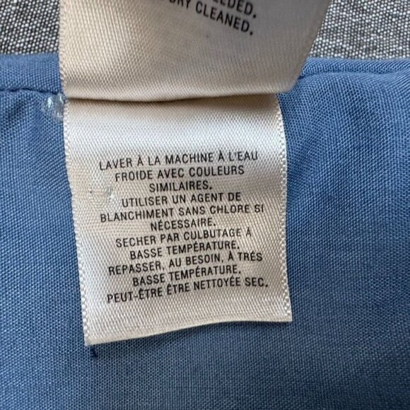 Anthropologie Maeve Blue Sleeveless Button Front Knee Length Midi Dress Size 2 - Picture 14 of 15